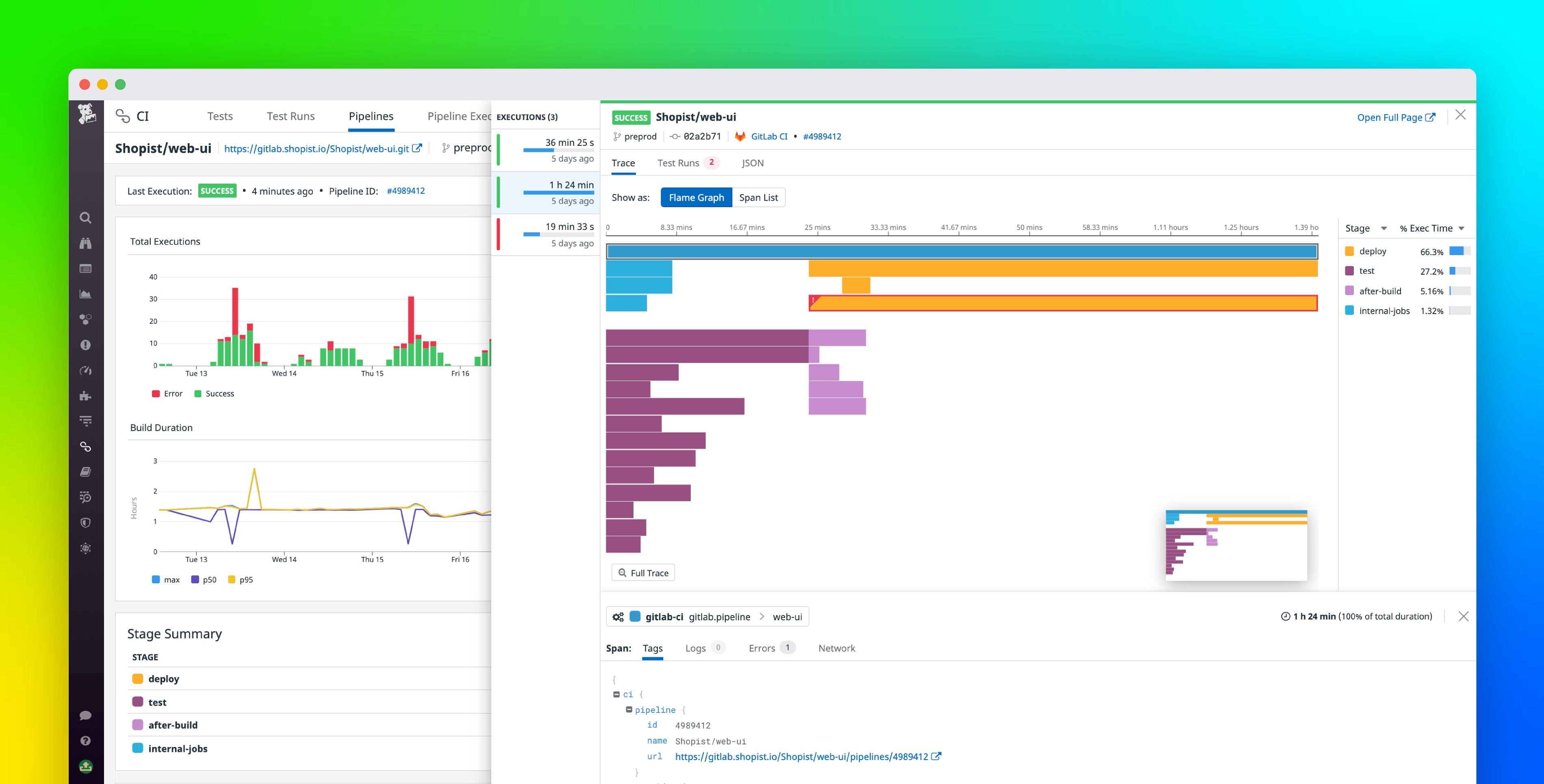 Monitor your CI pipelines and tests with Datadog CI Visibility